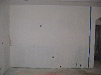 Paint tape West wall