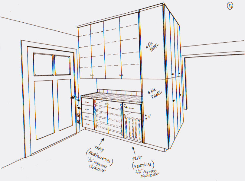 Butler's pantry counter